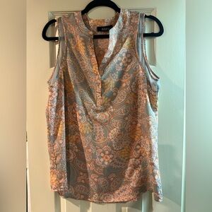 Ana Large Tank orange white gray